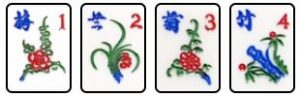 Mahjong - Die vier Blumen